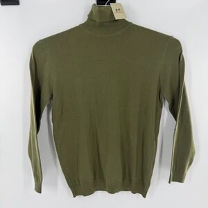 Kent & Park Mens‎ Turtleneck Sweater Olive Green Knit XL TN01 New